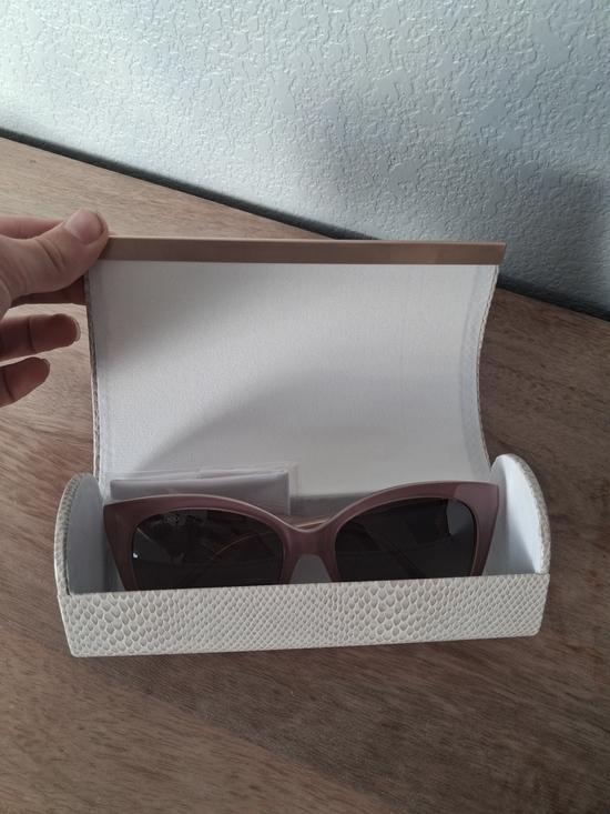 Jimmy Choo Mauve Cat-Eye Sunglasses with Cream Case